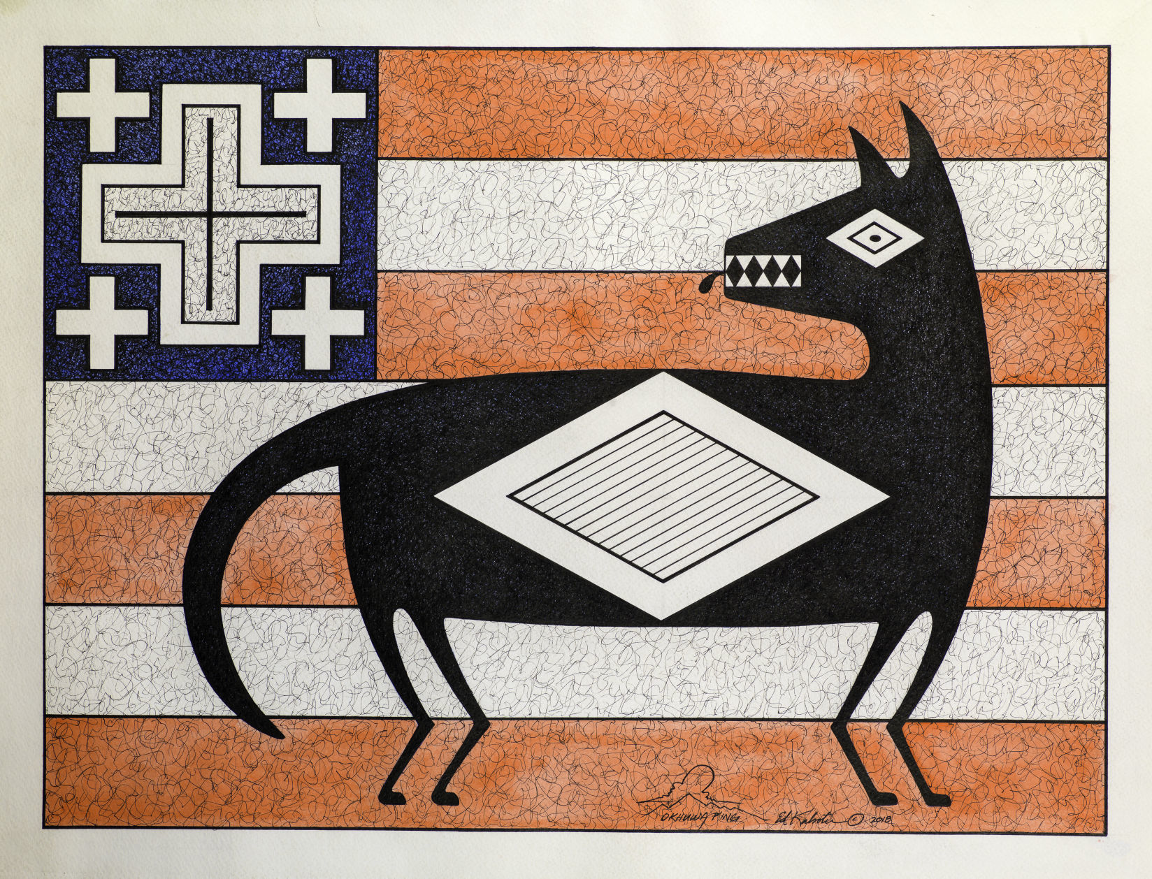 Cover art potential-True American. 16x20 watercolor and ink.jpg